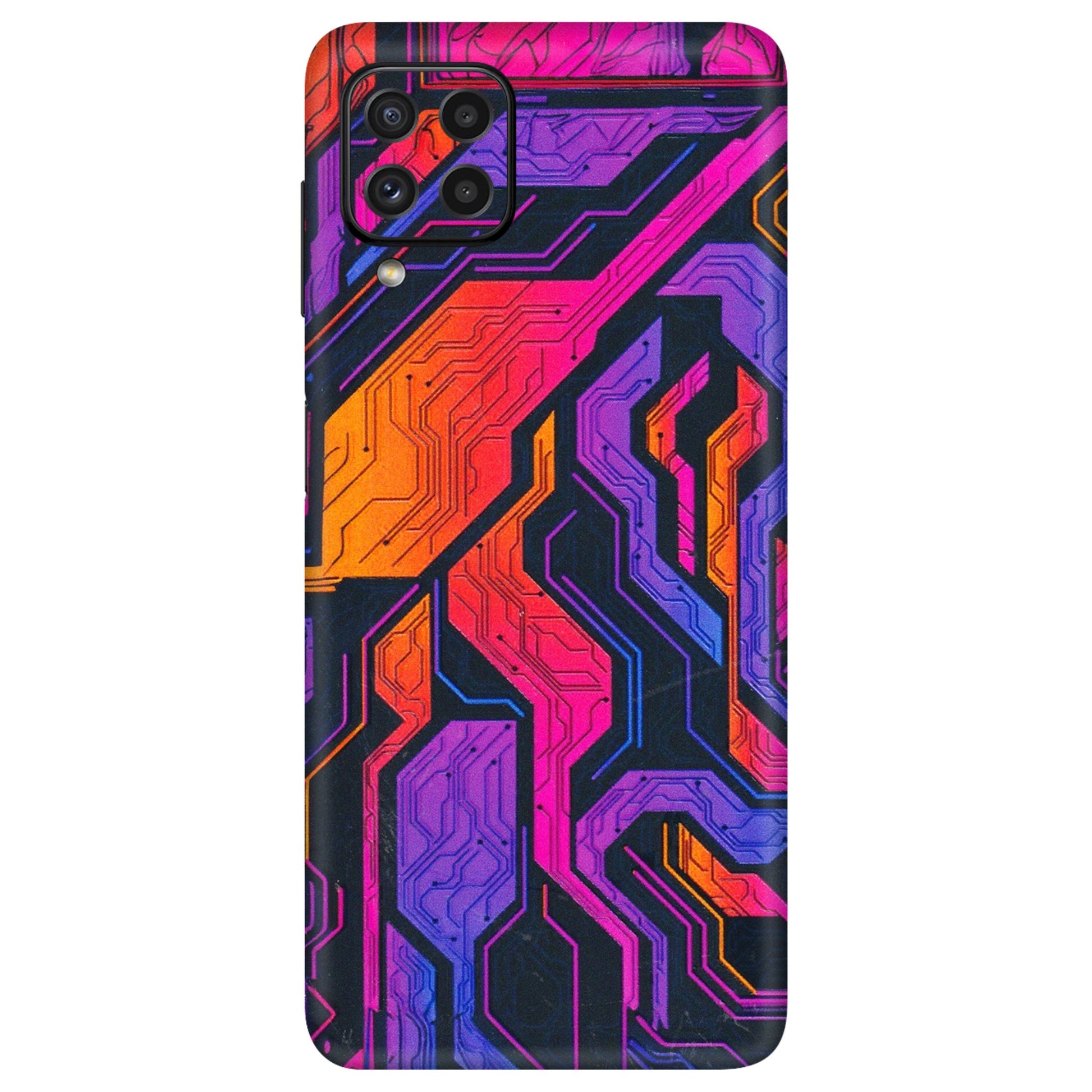 Samsung A/S Series Phone Skins (All Models) - Tech Circuits Futuristic - 3D Embossed Finish (L-07) Samsung Galaxy A22