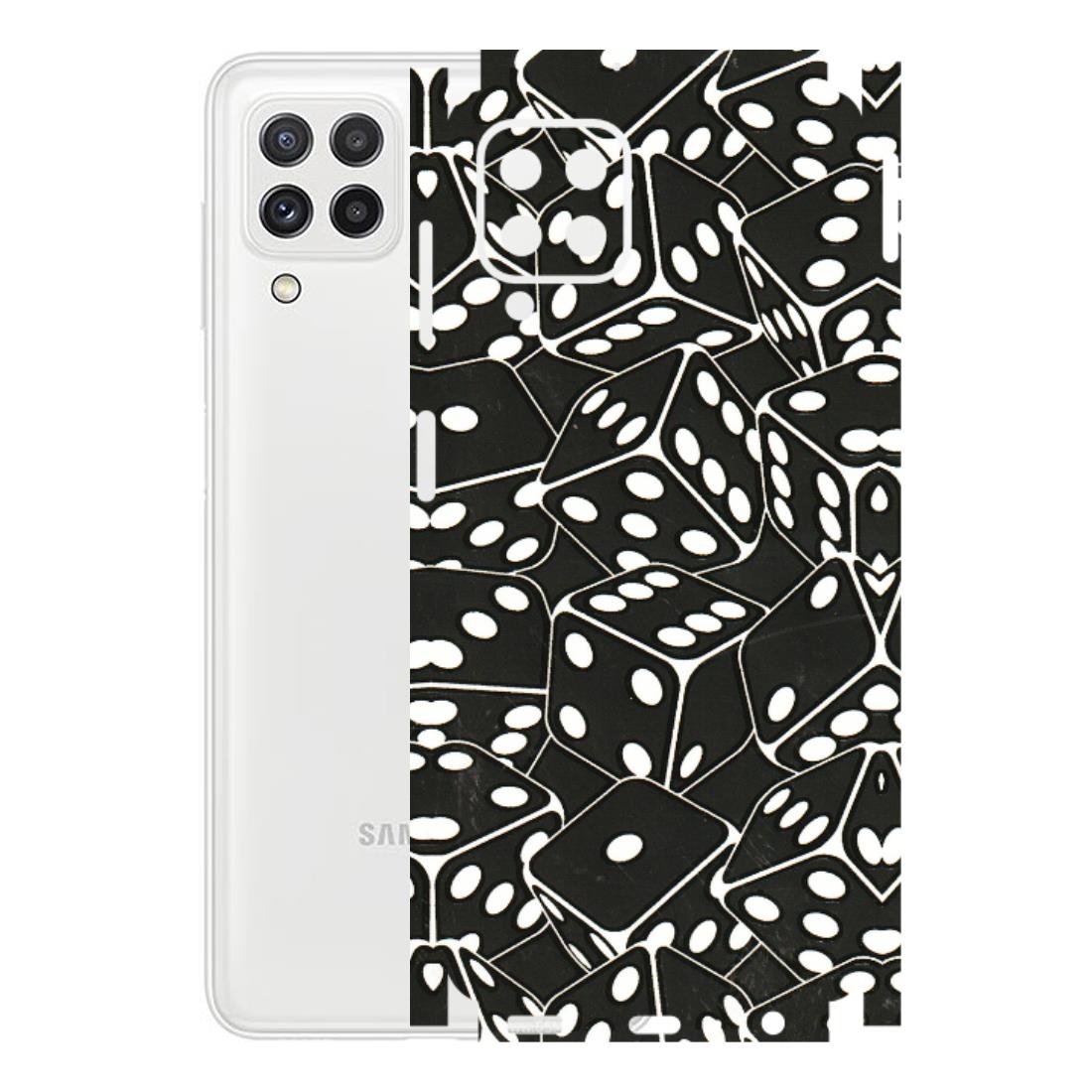 Samsung A/S Series Phone Skins (All Models) - Big Black Dices - 3D Embossed Finish (L-106) Samsung Galaxy A22