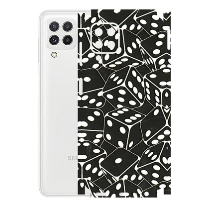 Samsung A/S Series Phone Skins (All Models) - Big Black Dices - 3D Embossed Finish (L-106) Samsung Galaxy A22