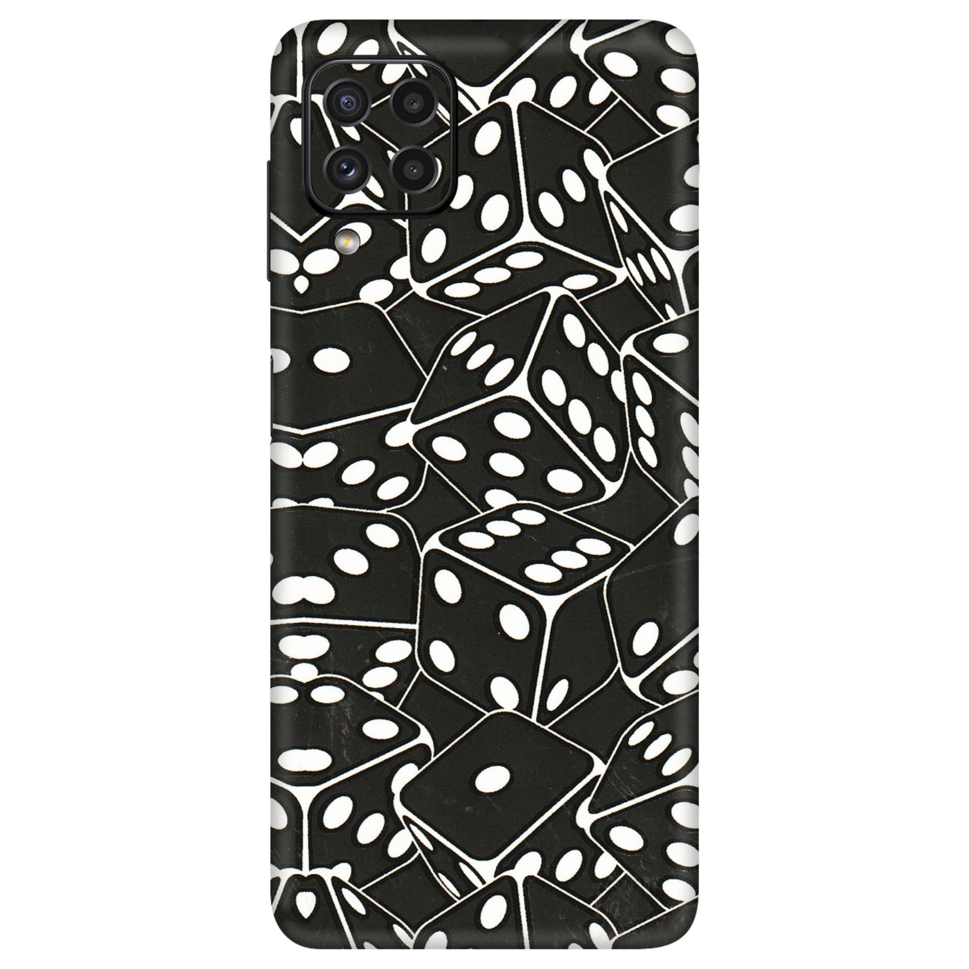 Samsung A/S Series Phone Skins (All Models) - Big Black Dices - 3D Embossed Finish (L-106) Samsung Galaxy A22