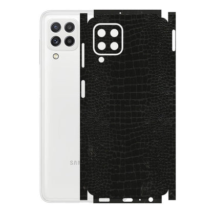Samsung A/S Series Phone Skins (All Models) - Snake Leather Black - 3D Embossed Finish (L-107) Samsung Galaxy A22