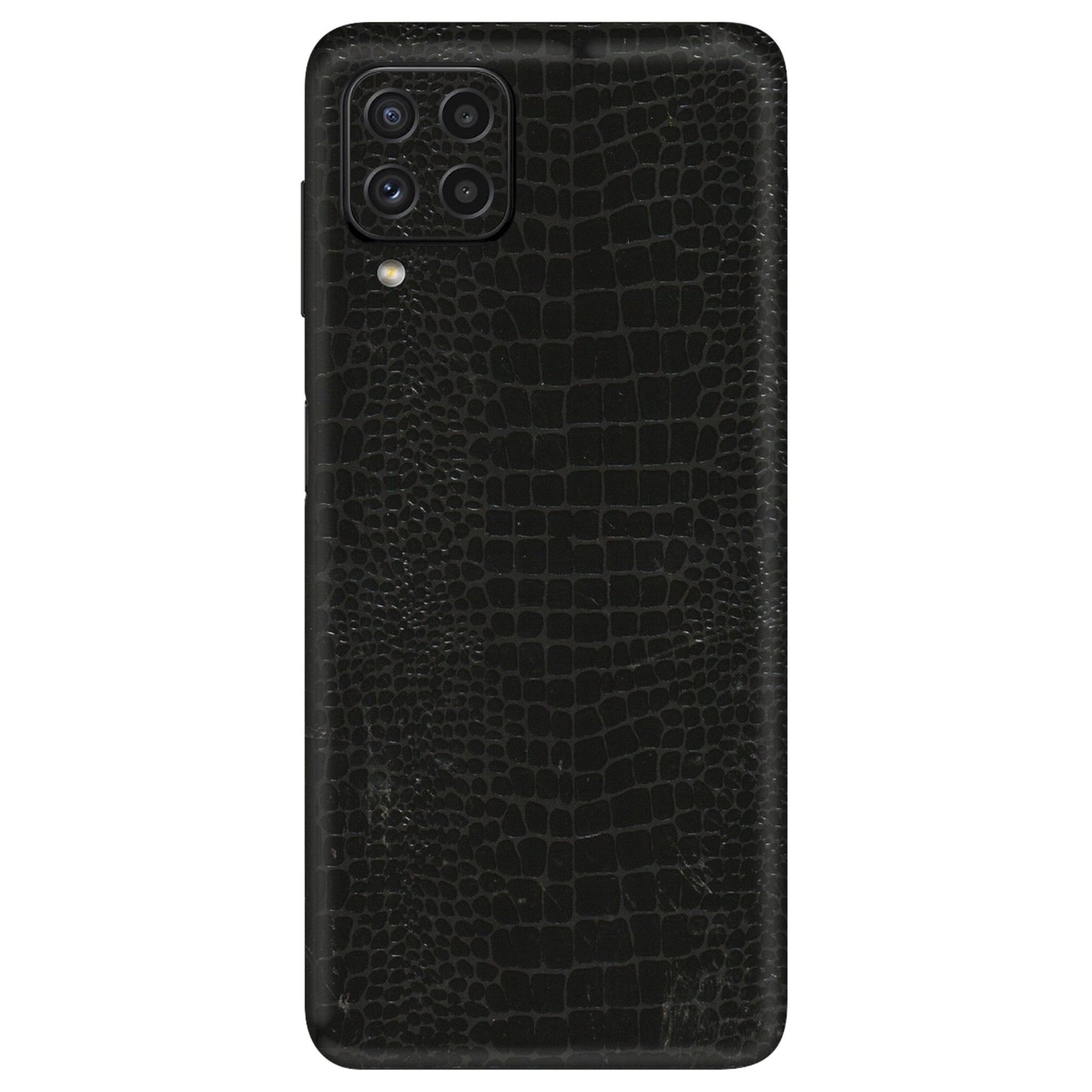 Samsung A/S Series Phone Skins (All Models) - Snake Leather Black - 3D Embossed Finish (L-107) Samsung Galaxy A22