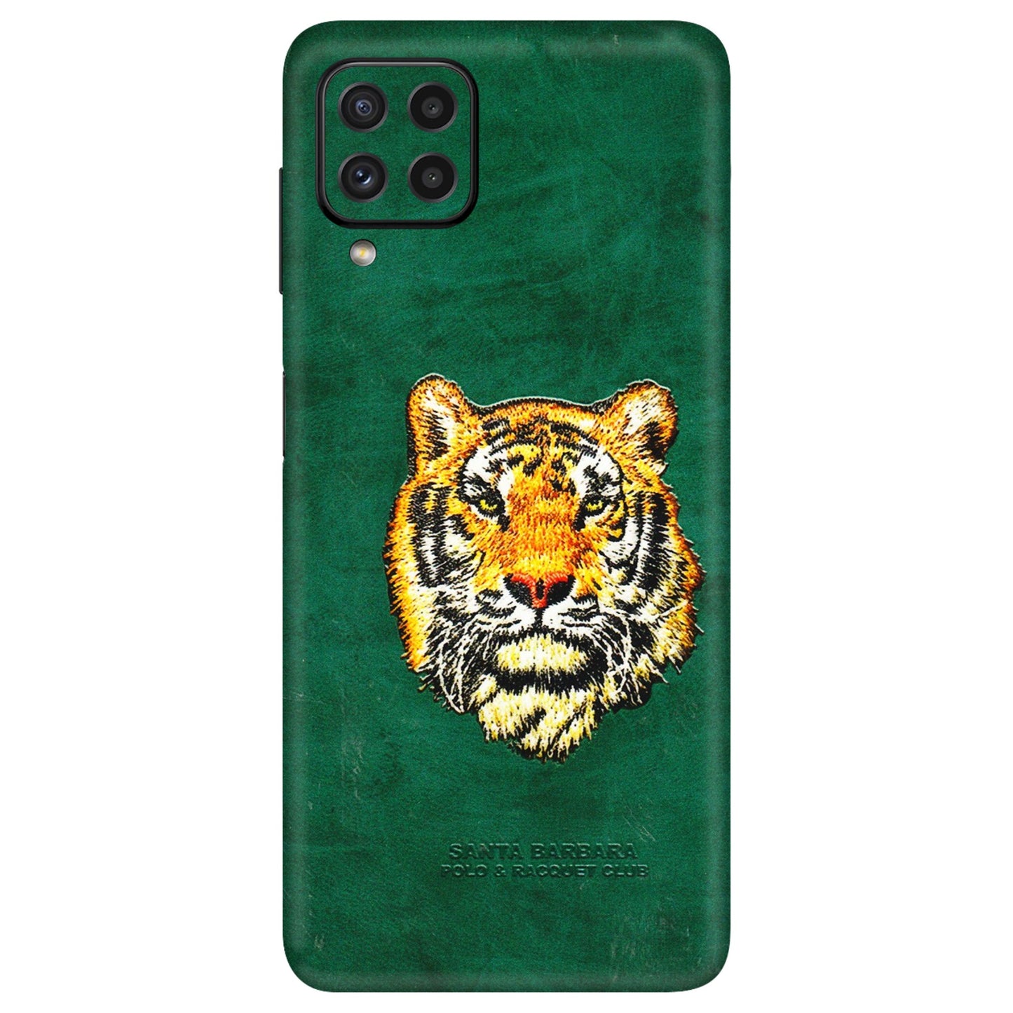 Samsung A/S Series Phone Skins (All Models) - Leather Feel Tiger - 3D Embossed Finish (L-111) Samsung Galaxy A22
