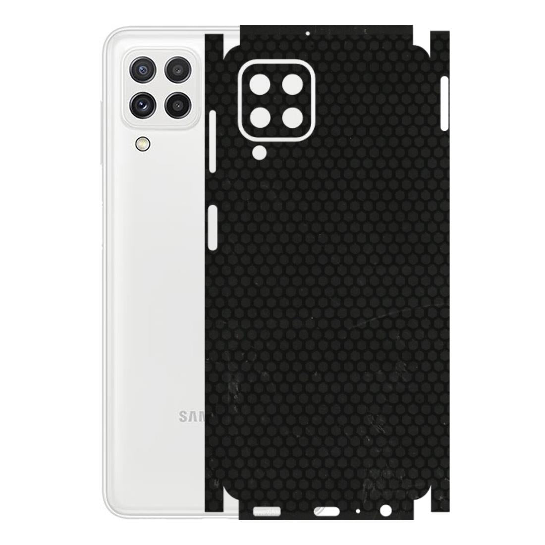 Samsung A/S Series Phone Skins (All Models) - Black honeycomb - 3D Embossed Finish (L-114) Samsung Galaxy A22