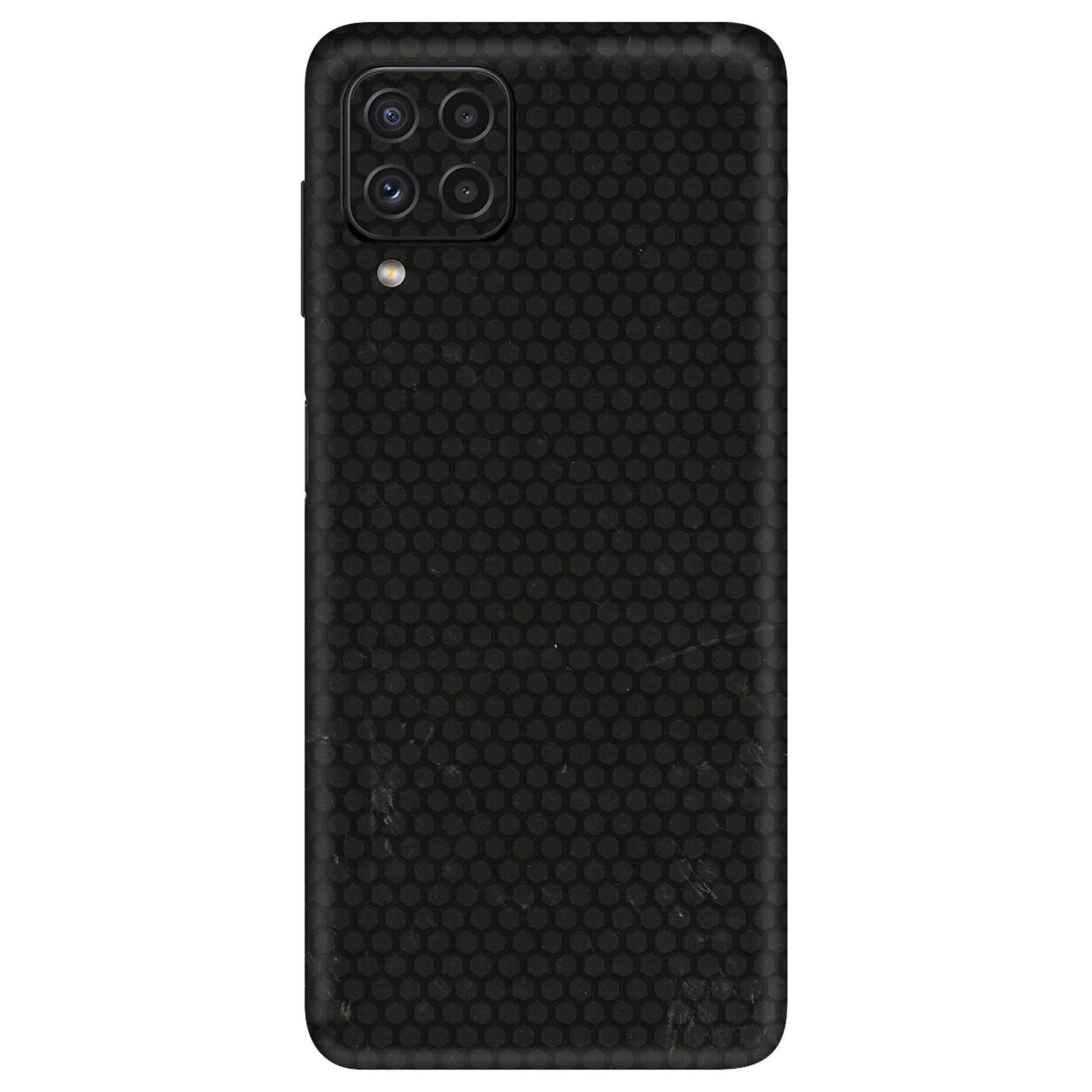 Samsung A/S Series Phone Skins (All Models) - Black honeycomb - 3D Embossed Finish (L-114) Samsung Galaxy A22