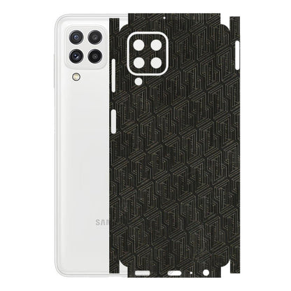 Samsung A/S Series Phone Skins (All Models) - Black Abstract Pattern - 3D Embossed Finish (L-117) Samsung Galaxy A22