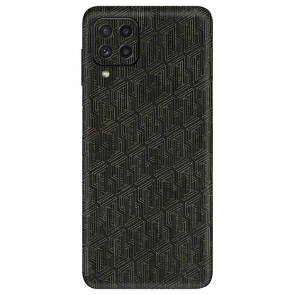 Samsung A/S Series Phone Skins (All Models) - Black Abstract Pattern - 3D Embossed Finish (L-117) Samsung Galaxy A22