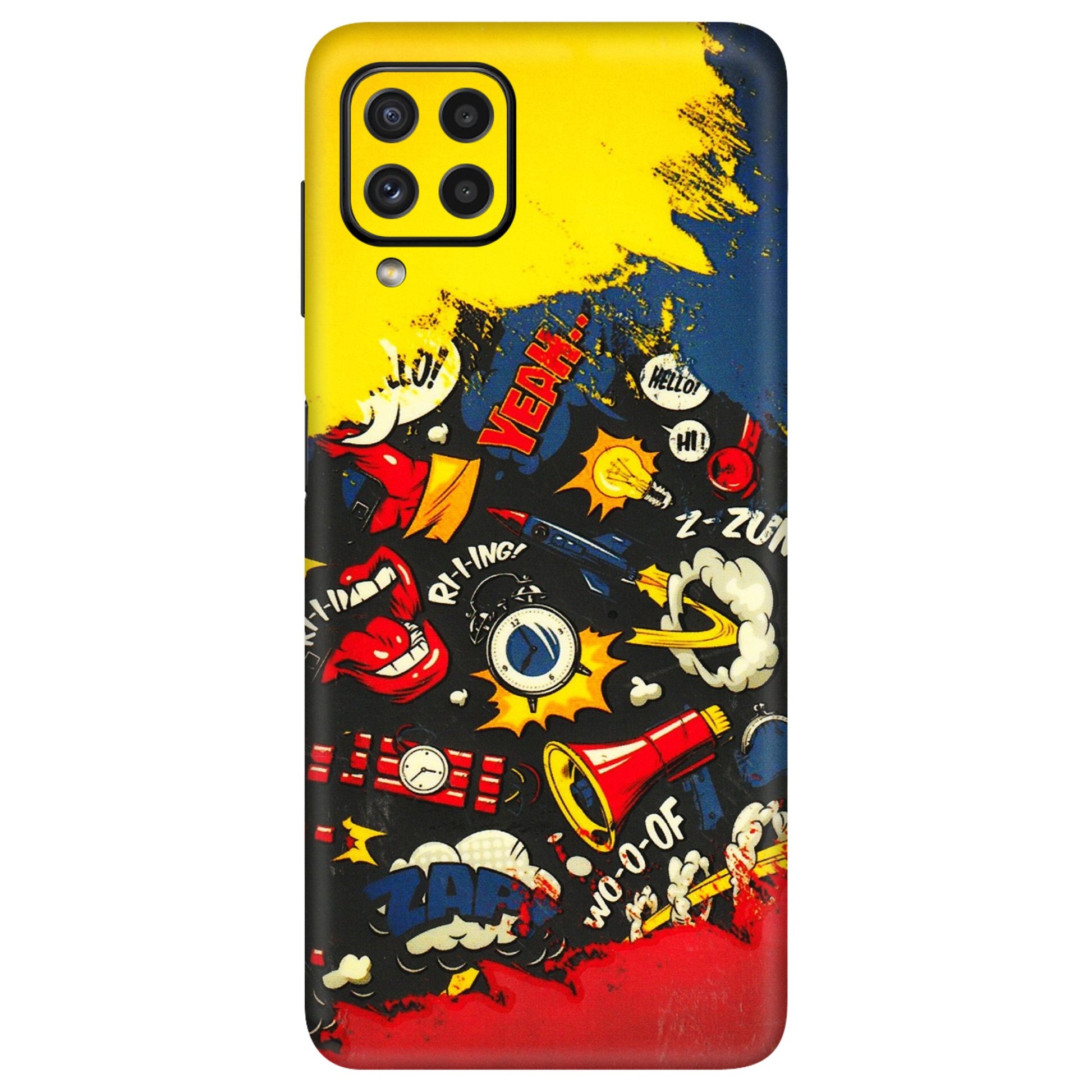 Samsung A/S Series Phone Skins (All Models) - Pacific Doodle Art - 3D Embossed Finish (L-120) Samsung Galaxy A22