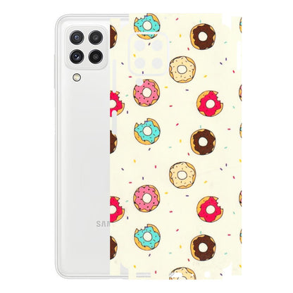 Samsung A/S Series Phone Skins (All Models) - Mini Donuts Doodle Art - 3D Embossed Finish (L-122) Samsung Galaxy A22