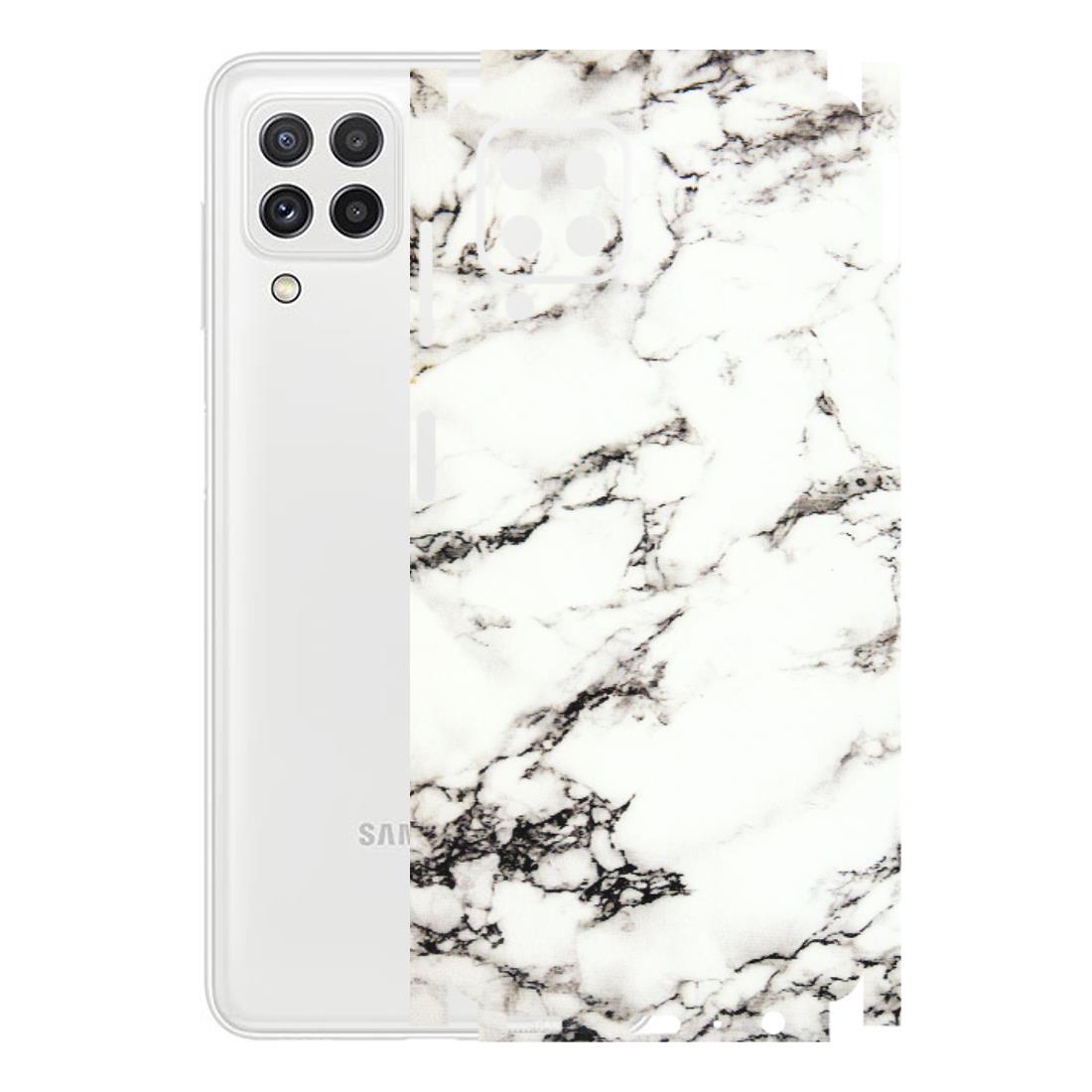 Samsung A/S Series Phone Skins (All Models) - Black and White Marble Texture - 3D Embossed Finish (L-124) Samsung Galaxy A22