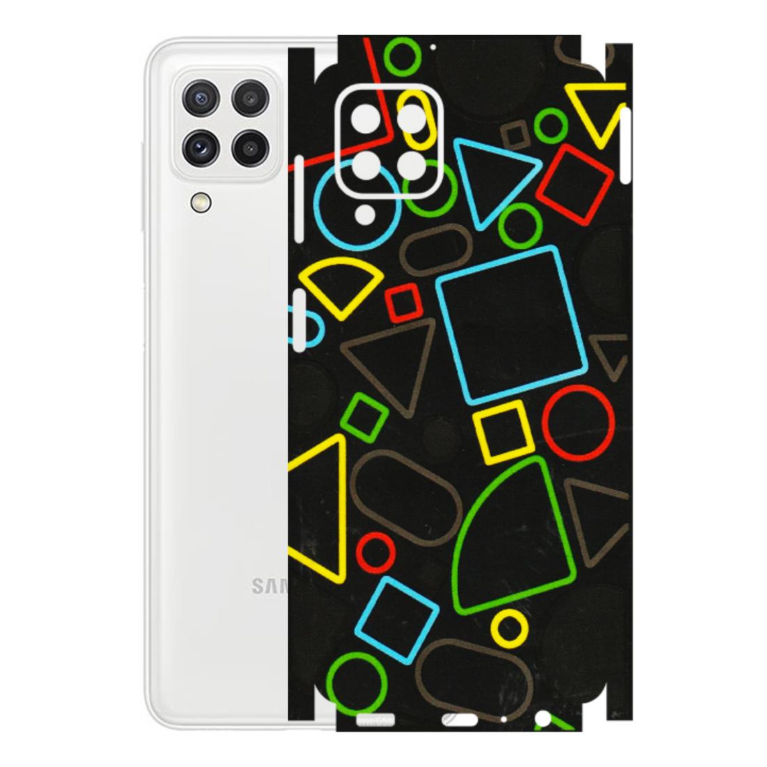 Samsung A/S Series Phone Skins (All Models) - Black Shapes - 3D Embossed Finish (L-131) Samsung Galaxy A22