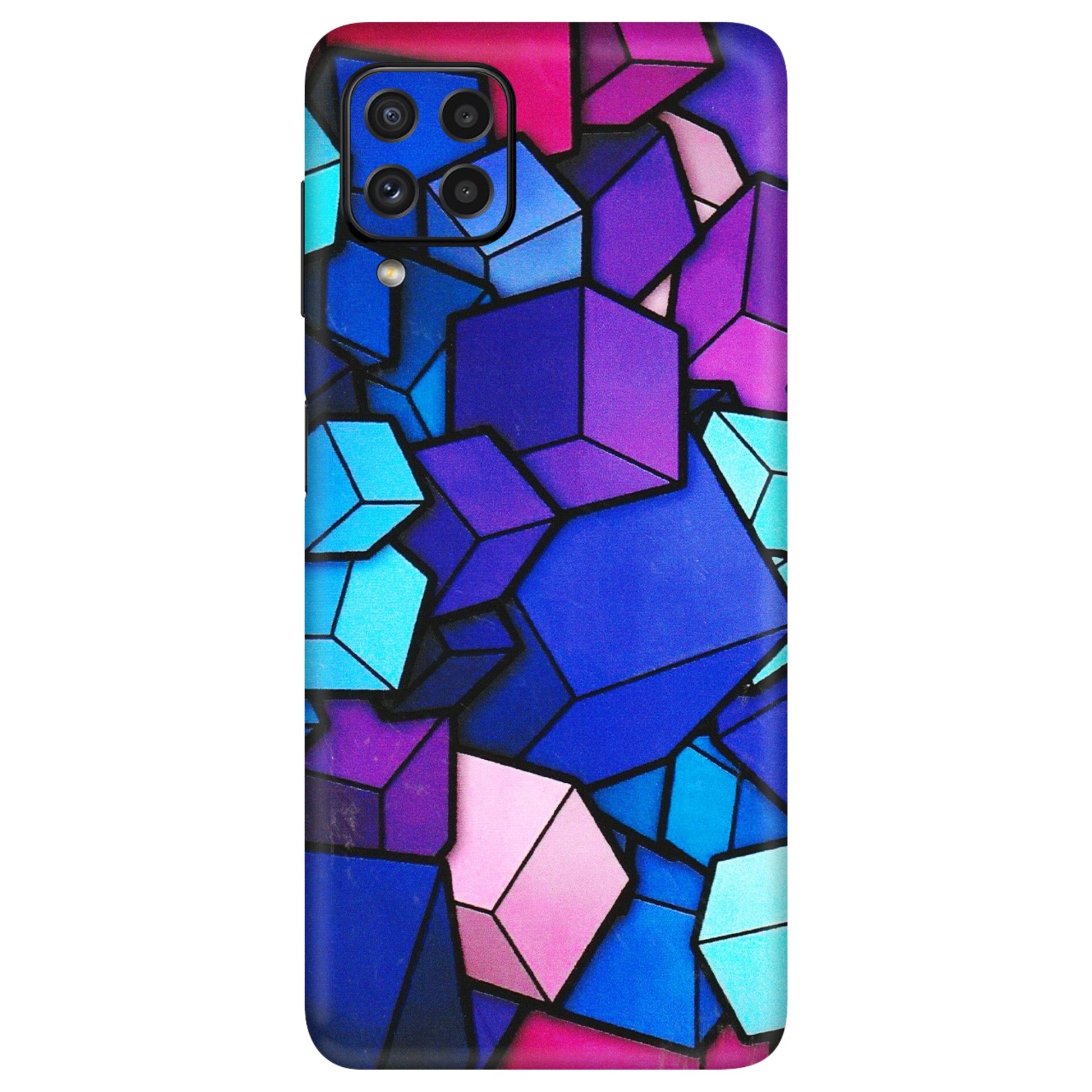 Samsung A/S Series Phone Skins (All Models) - Cube Doodle - 3D Embossed Finish (L-141) Samsung Galaxy A22