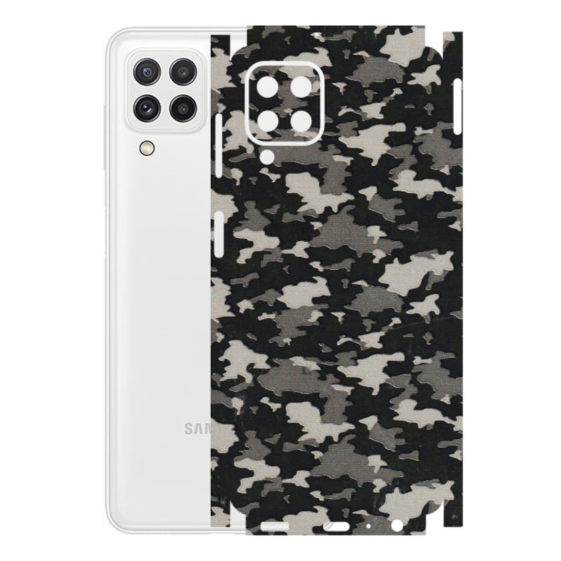 Samsung A/S Series Phone Skins (All Models) - Black/Grey Camoflaunge - 3D Embossed Finish (L-142) Samsung Galaxy A22