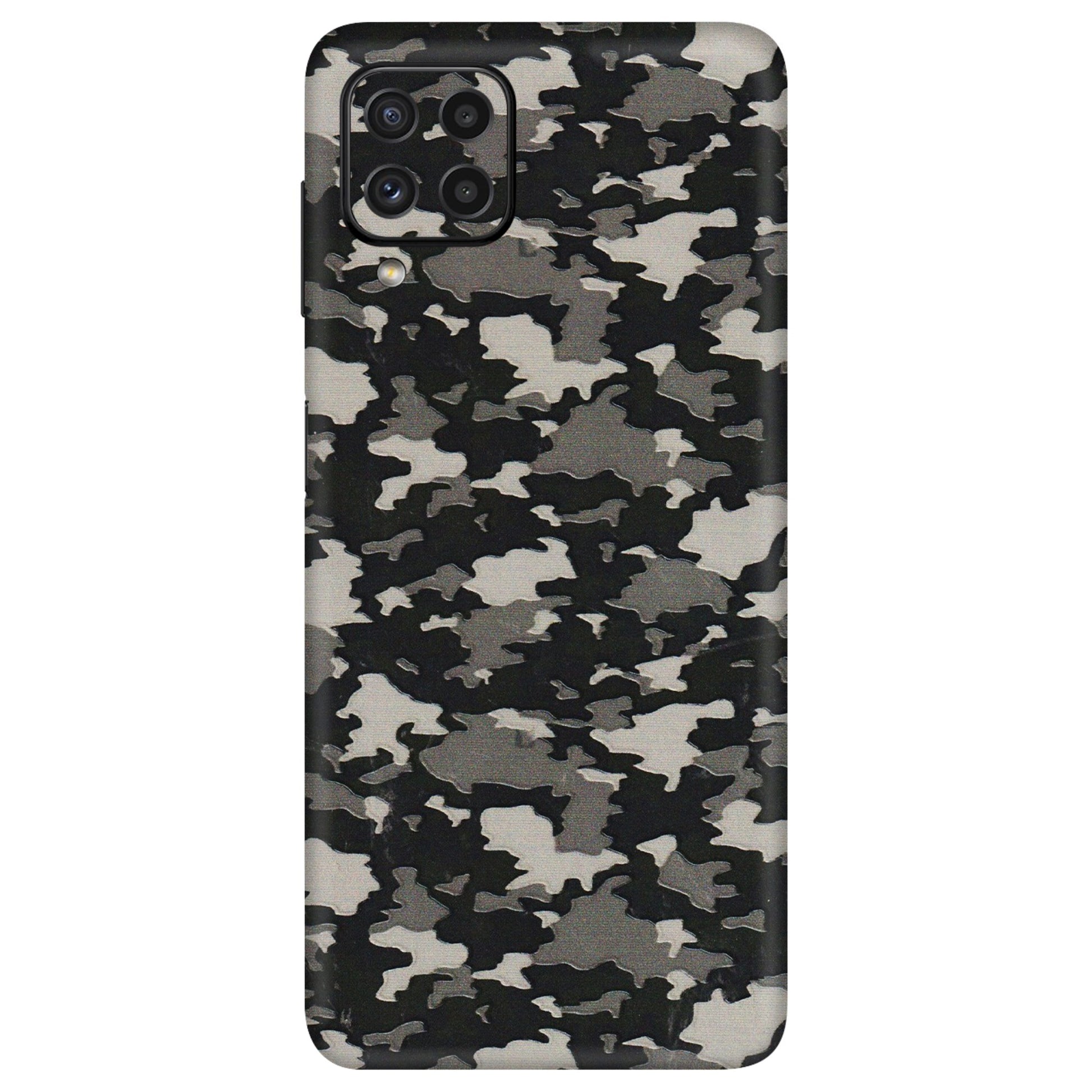 Samsung A/S Series Phone Skins (All Models) - Black/Grey Camoflaunge - 3D Embossed Finish (L-142) Samsung Galaxy A22