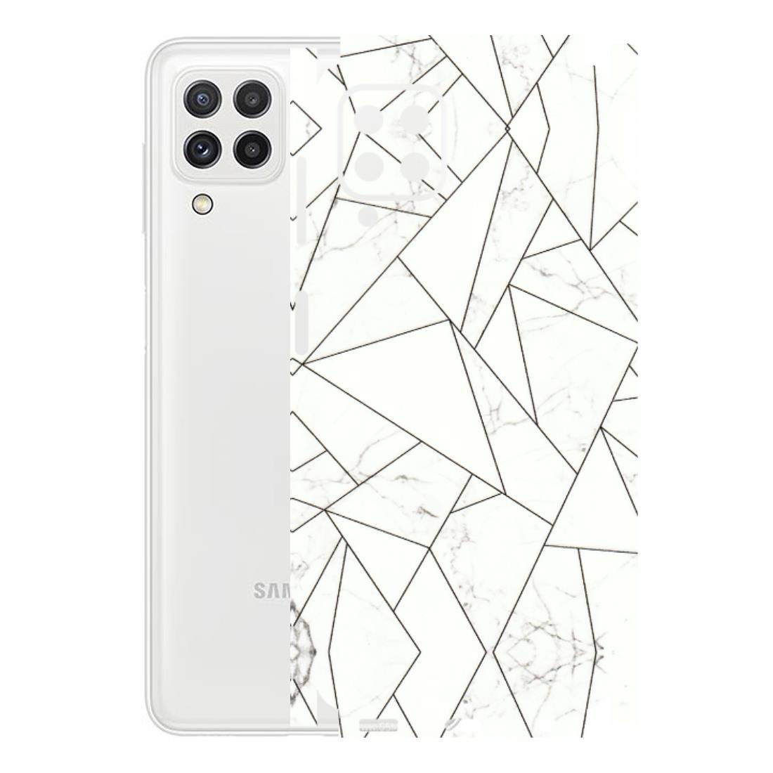 Samsung A/S Series Phone Skins (All Models) - Luxury White Marble Effect - 3D Embossed Finish (L-168) Samsung Galaxy A22