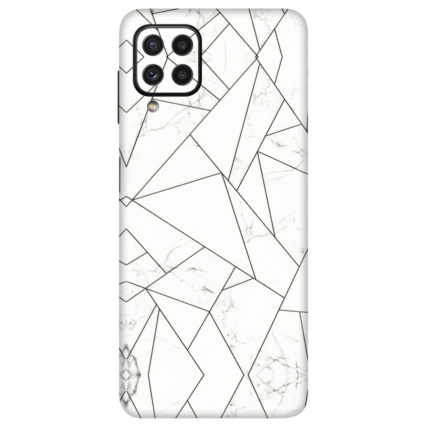 Samsung A/S Series Phone Skins (All Models) - Luxury White Marble Effect - 3D Embossed Finish (L-168) Samsung Galaxy A22