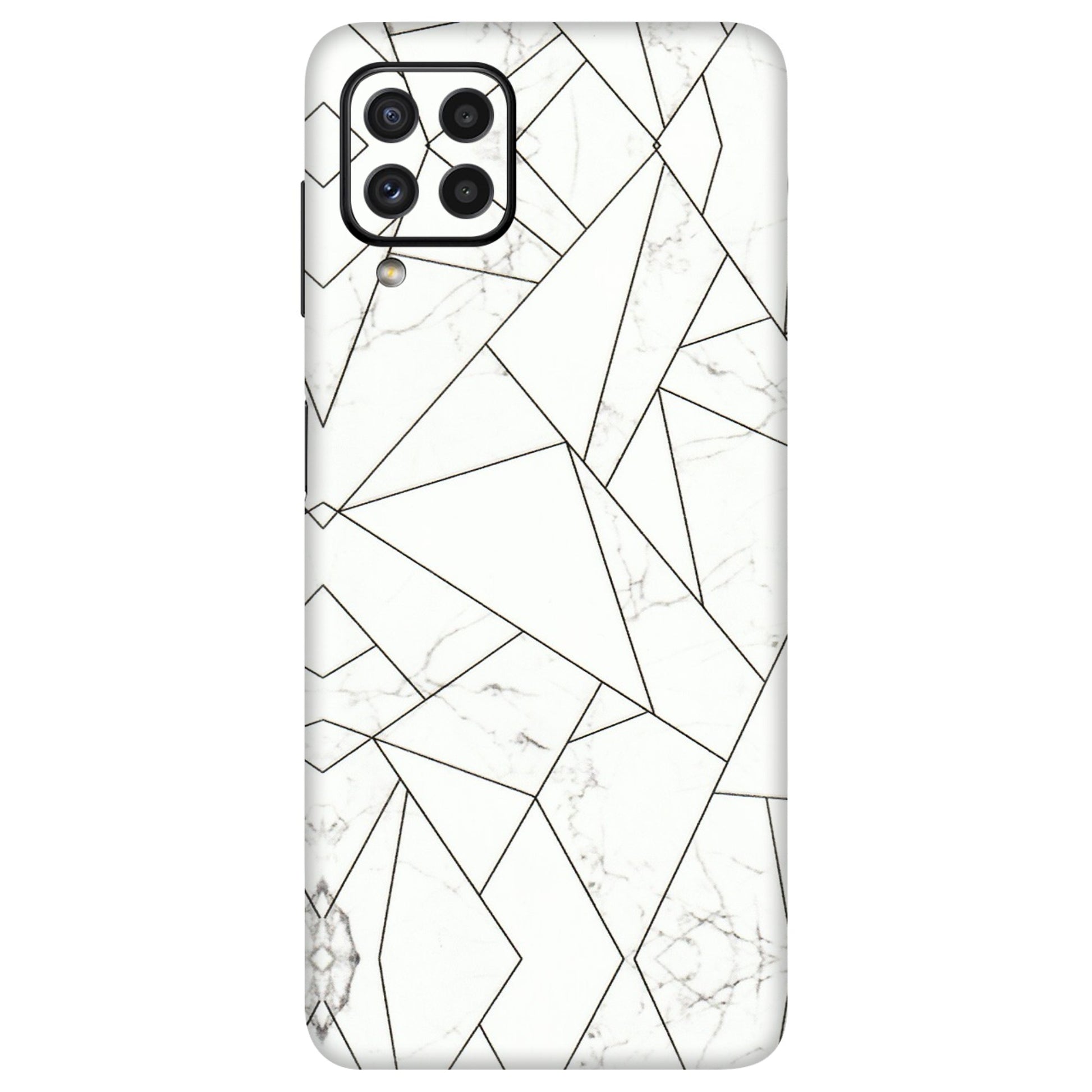 Samsung A/S Series Phone Skins (All Models) - Luxury White Marble Effect - 3D Embossed Finish (L-168) Samsung Galaxy A22