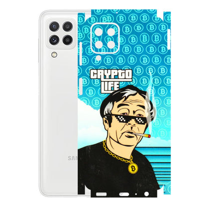 Samsung A/S Series Phone Skins (All Models) - Crypto Thug Life - 3D Embossed Finish (L-179) Samsung Galaxy A22