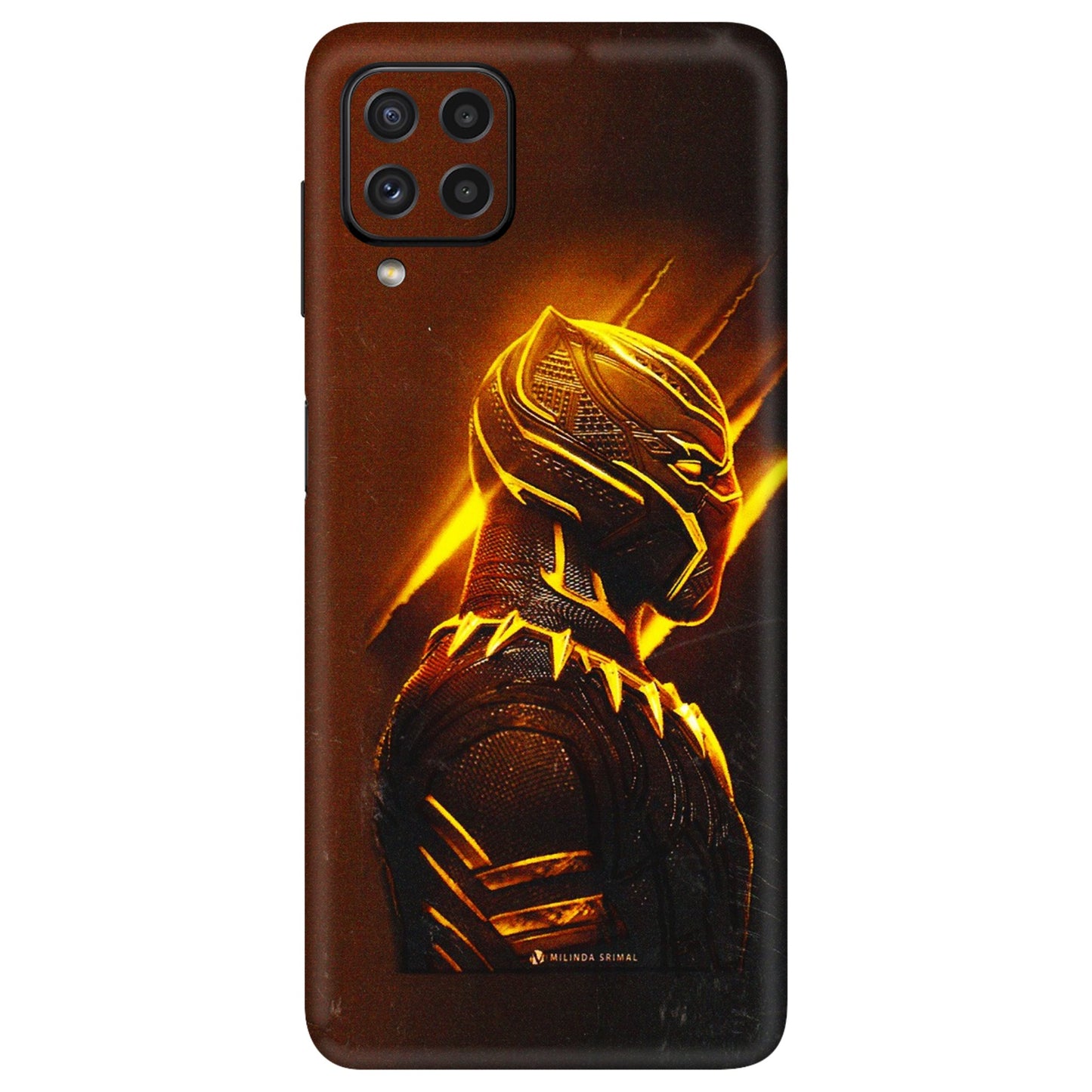 Samsung A/S Series Phone Skins (All Models) - Gold Black Panther - 3D Embossed Finish (L-181) Samsung Galaxy A22