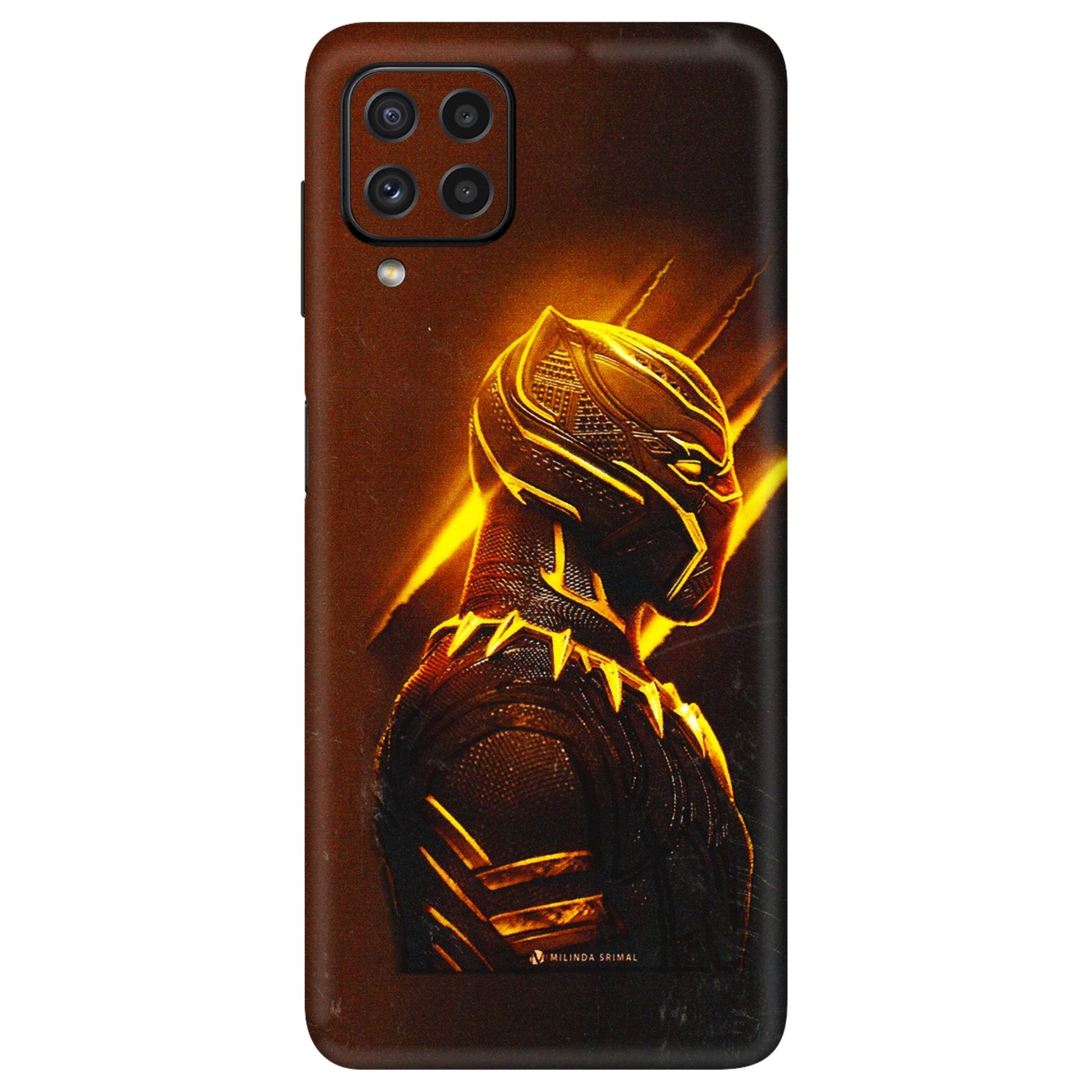 Samsung A/S Series Phone Skins (All Models) - Gold Black Panther - 3D Embossed Finish (L-181) Samsung Galaxy A22