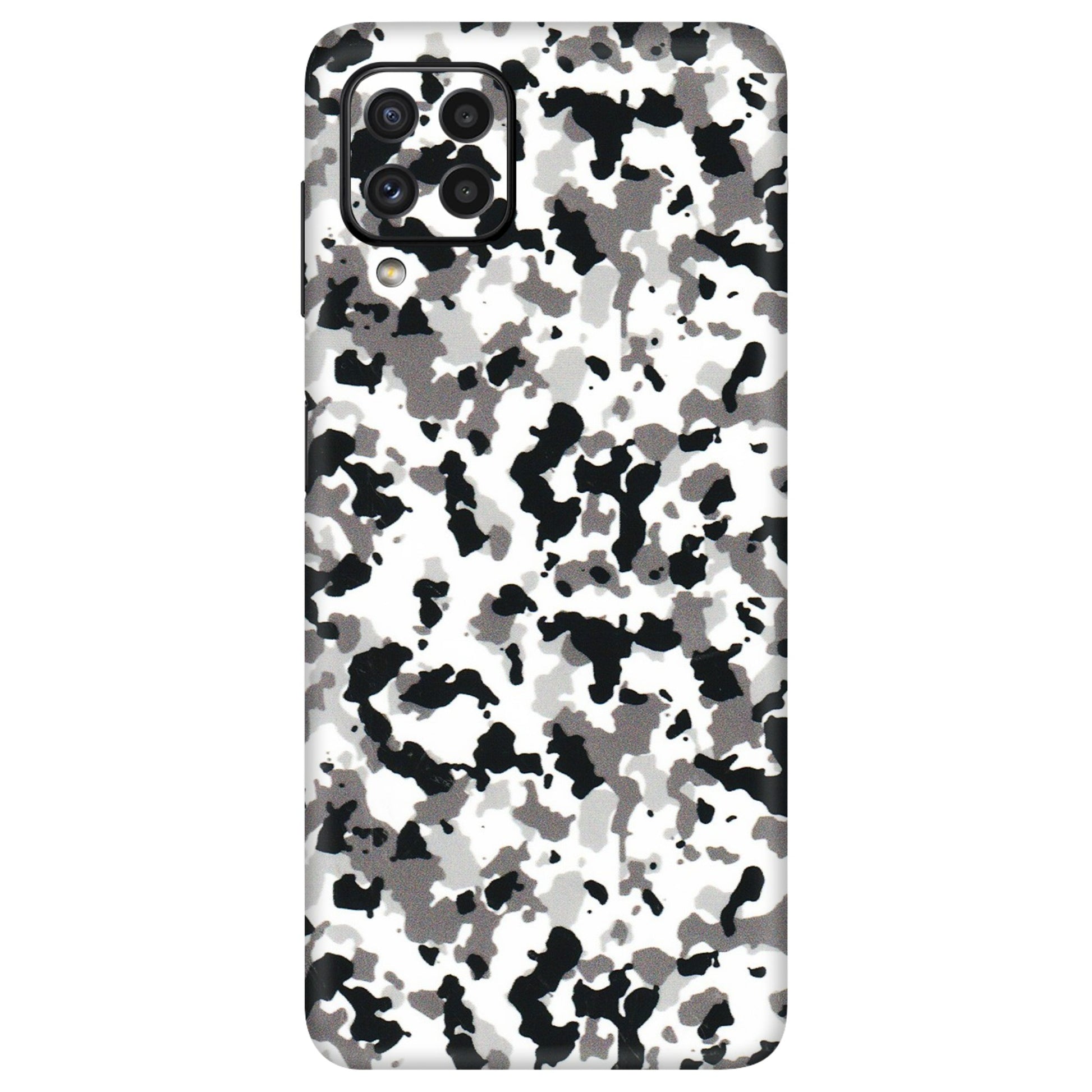 Samsung A/S Series Phone Skins (All Models) - White Black Camouflage - 3D Embossed Finish (L-18) Samsung Galaxy A22