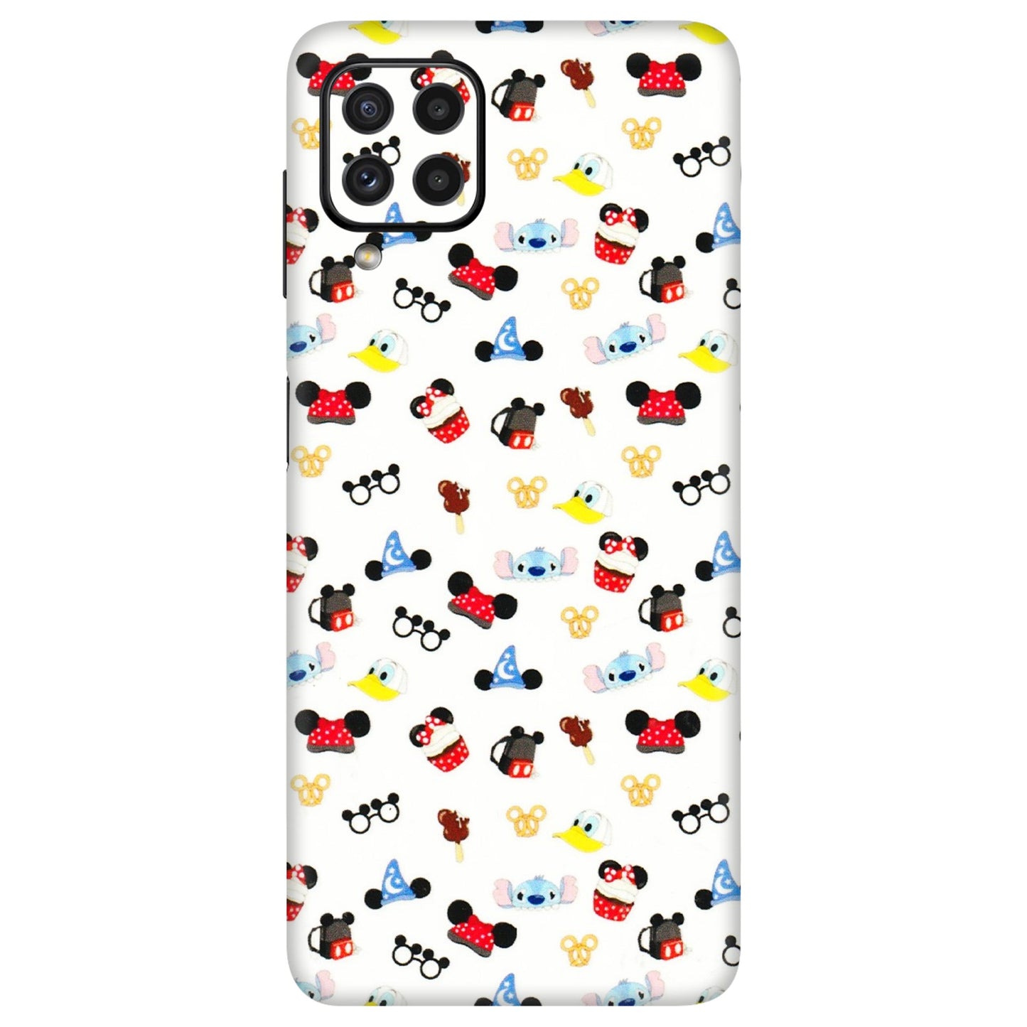 Samsung A/S Series Phone Skins (All Models) - Minnie Mouse & Donald Doodles s - 3D Embossed Finish (L-194) Samsung Galaxy A22
