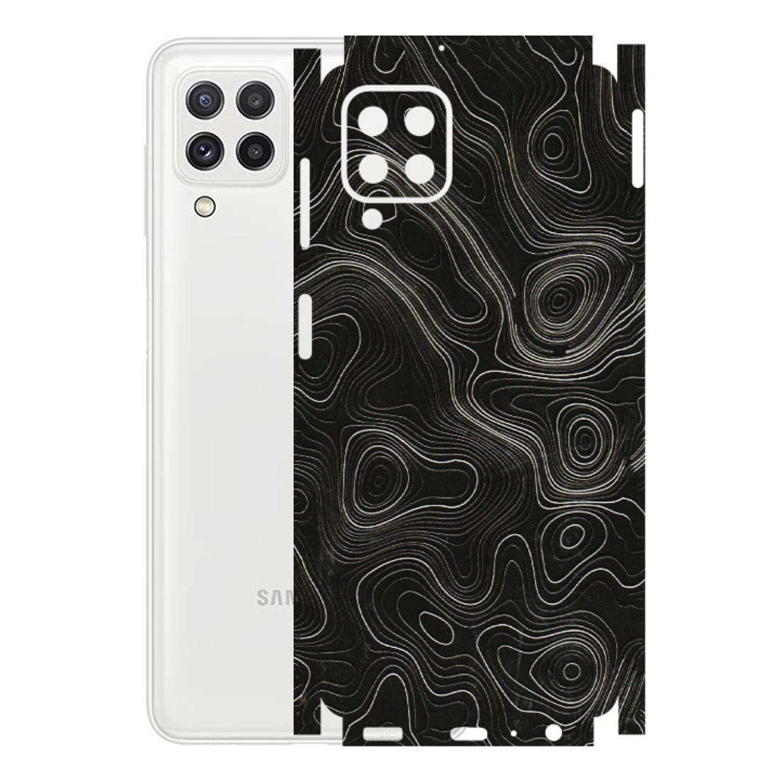 Samsung A/S Series Phone Skins (All Models) - Black Swirl - 3D Embossed Finish (L-196) Samsung Galaxy A22