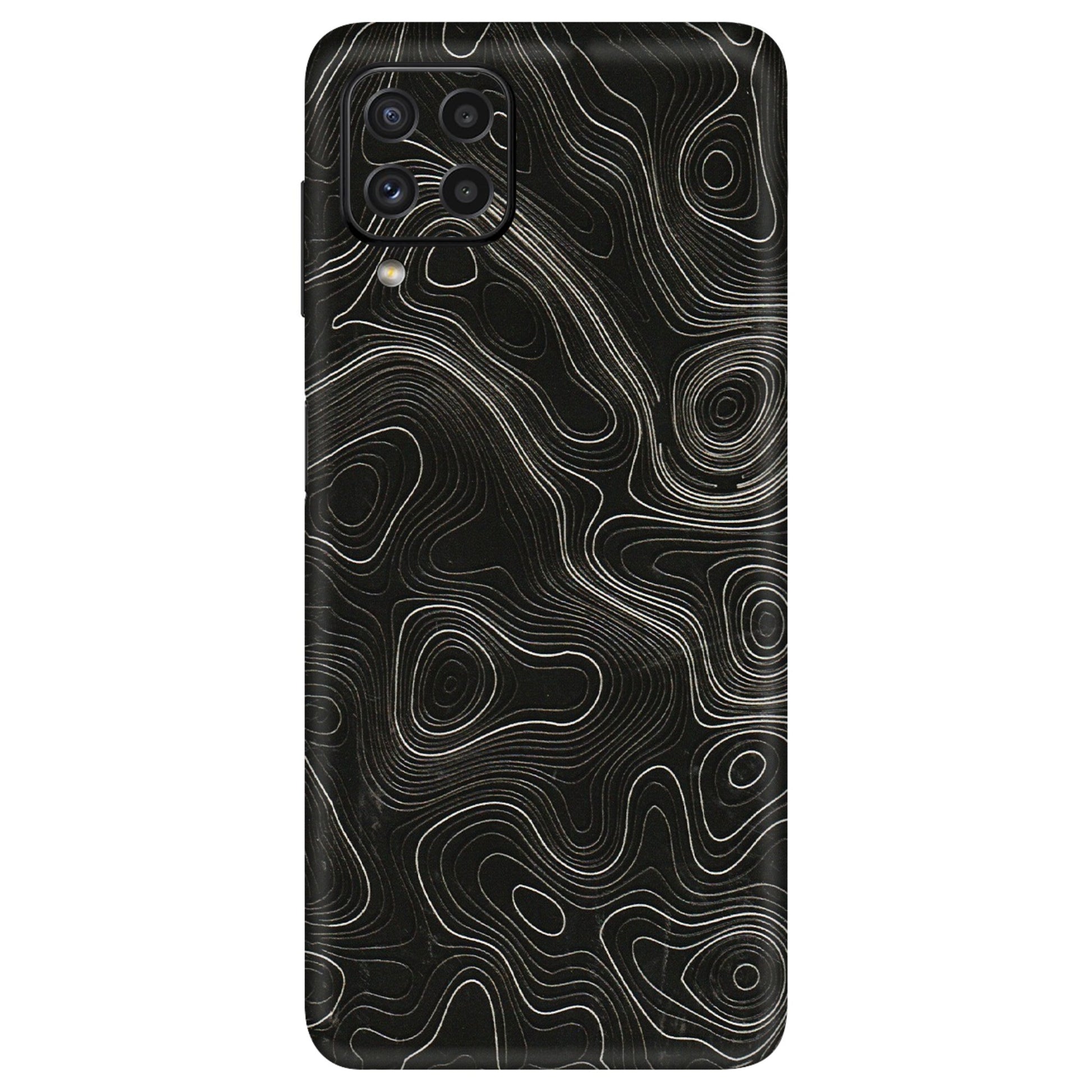 Samsung A/S Series Phone Skins (All Models) - Black Swirl - 3D Embossed Finish (L-196) Samsung Galaxy A22