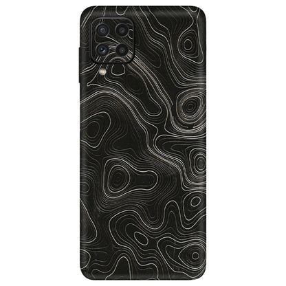 Samsung A/S Series Phone Skins (All Models) - Black Swirl - 3D Embossed Finish (L-196) Samsung Galaxy A22