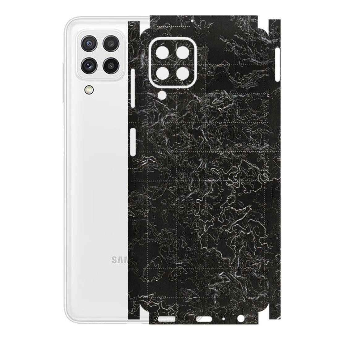 Samsung A/S Series Phone Skins (All Models) - Black map Texture - 3D Embossed Finish (L-201) Samsung Galaxy A22
