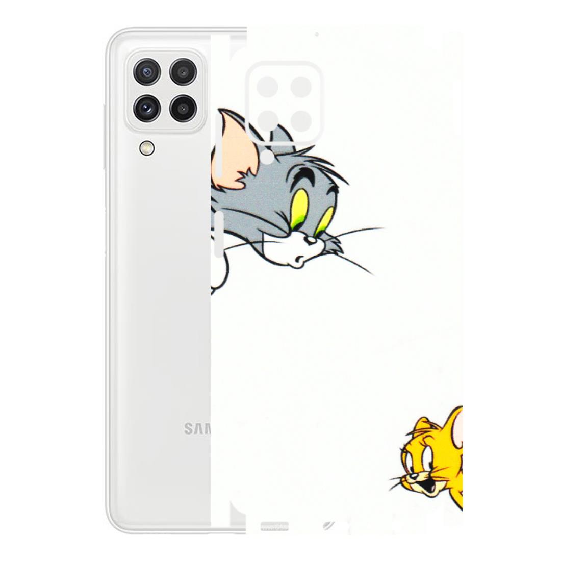 Samsung A/S Series Phone Skins (All Models) - Cute Tom And Jerry - 3D Embossed Finish (L-220) Samsung Galaxy A22