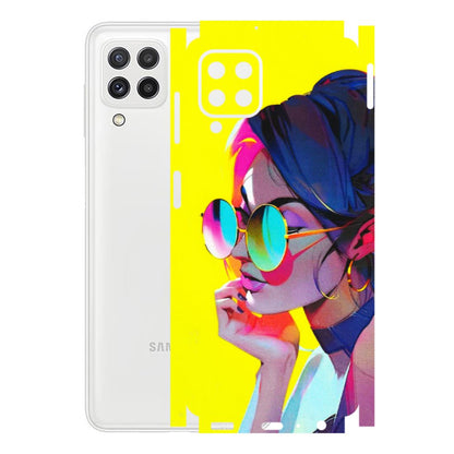 Samsung A/S Series Phone Skins (All Models) - Bold Stylish Girl - 3D Embossed Finish (L-222) Samsung Galaxy A22
