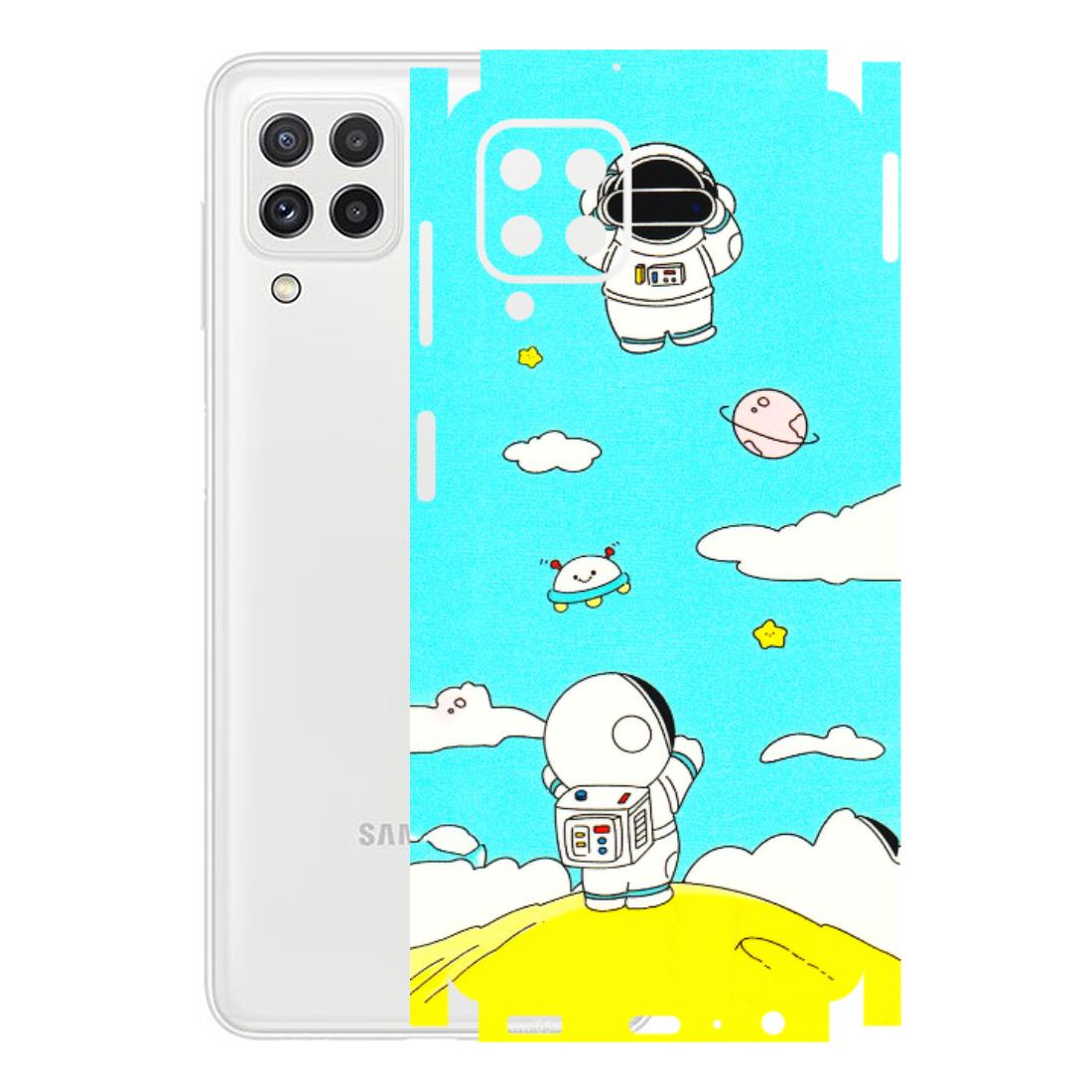 Samsung A/S Series Phone Skins (All Models) - Blue Skies Astro Float - 3D Embossed Finish (L-230) Samsung Galaxy A22