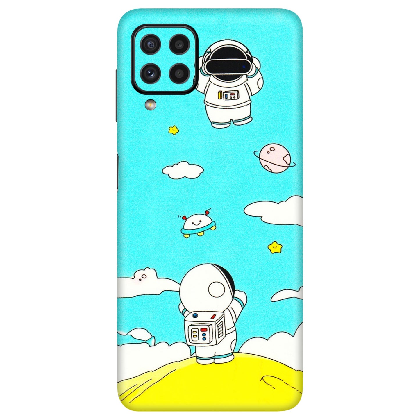 Samsung A/S Series Phone Skins (All Models) - Blue Skies Astro Float - 3D Embossed Finish (L-230) Samsung Galaxy A22