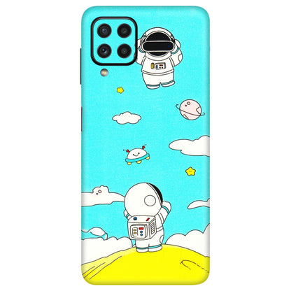 Samsung A/S Series Phone Skins (All Models) - Blue Skies Astro Float - 3D Embossed Finish (L-230) Samsung Galaxy A22