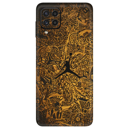 Samsung A/S Series Phone Skins (All Models) - Premium Gold Basketball Player - 3D Embossed Finish (L-236) Samsung Galaxy A22