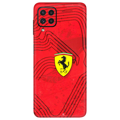 Samsung A/S Series Phone Skins (All Models) - Red Ferrari Logo Stylish - 3D Embossed Finish (L-238) Samsung Galaxy A22