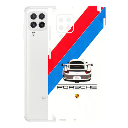 Samsung A/S Series Phone Skins (All Models) - Porche Car Sober Logo - 3D Embossed Finish (L-248) Samsung Galaxy A22