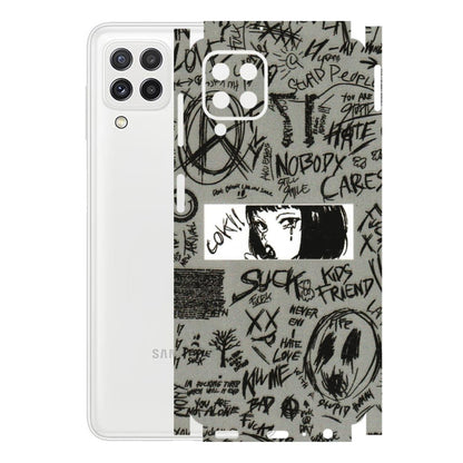 Samsung A/S Series Phone Skins (All Models) - Never Have Love Anime - 3D Embossed Finish (L-260) Samsung Galaxy A22