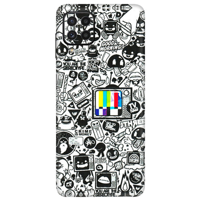 Samsung A/S Series Phone Skins (All Models) - Doodles Positive Art - 3D Embossed Finish (L-263) Samsung Galaxy A22