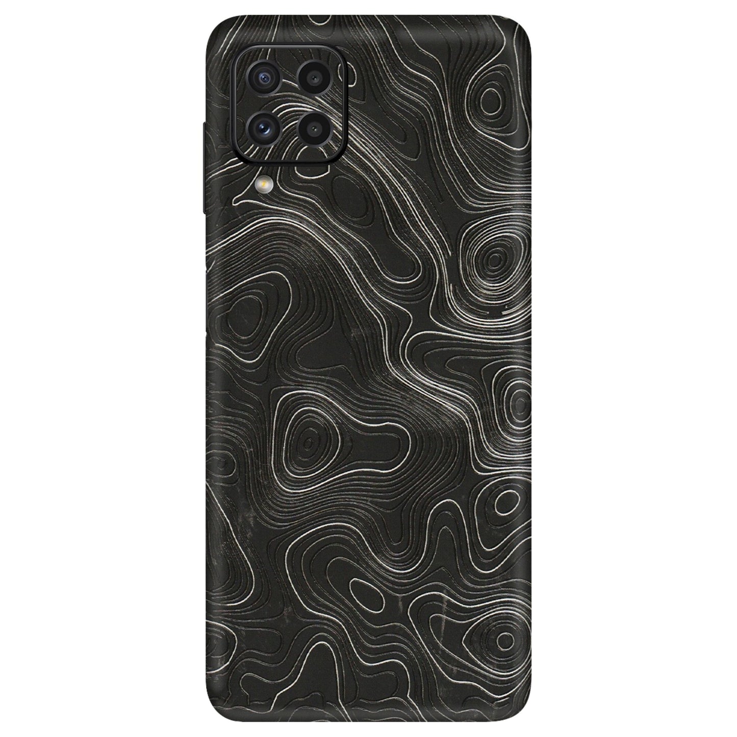 Samsung A/S Series Phone Skins (All Models) - Abstract White Line Map - 3D Embossed Finish (L-269) Samsung Galaxy A22