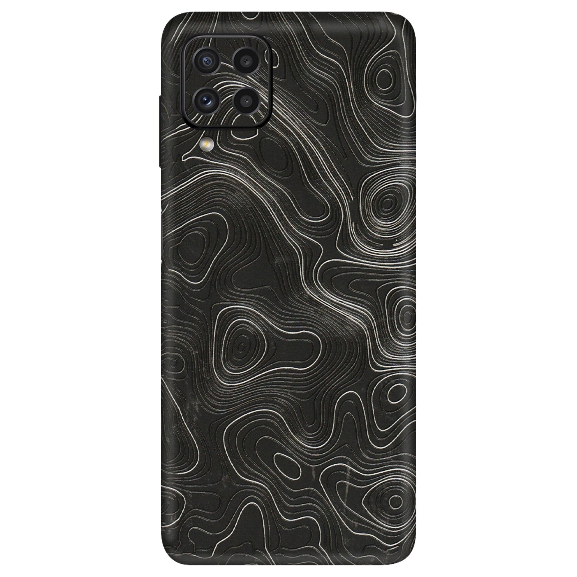 Samsung A/S Series Phone Skins (All Models) - Abstract White Line Map - 3D Embossed Finish (L-269) Samsung Galaxy A22