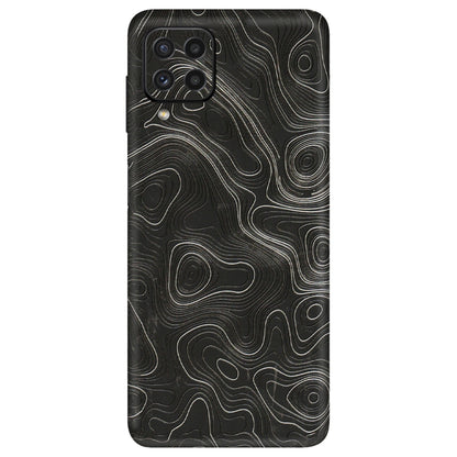 Samsung A/S Series Phone Skins (All Models) - Abstract White Line Map - 3D Embossed Finish (L-269) Samsung Galaxy A22