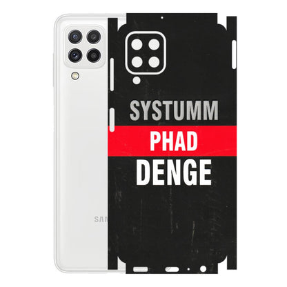 Samsung A/S Series Phone Skins (All Models) - Systumm Phad Denge - 3D Embossed Finish (L-278) Samsung Galaxy A22