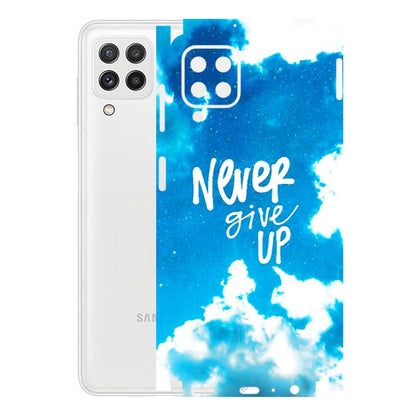 Samsung A/S Series Phone Skins (All Models) - Never Give Up - 3D Embossed Finish (L-279) Samsung Galaxy A22