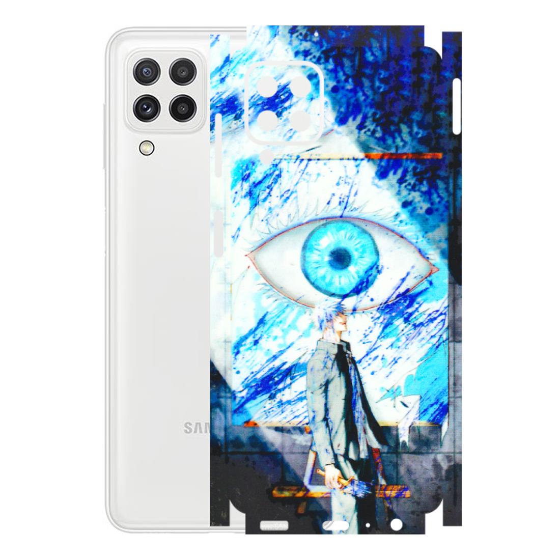 Samsung A/S Series Phone Skins (All Models) - Anime Sea Blue Eye - 3D Embossed Finish (L-318) Samsung Galaxy A22