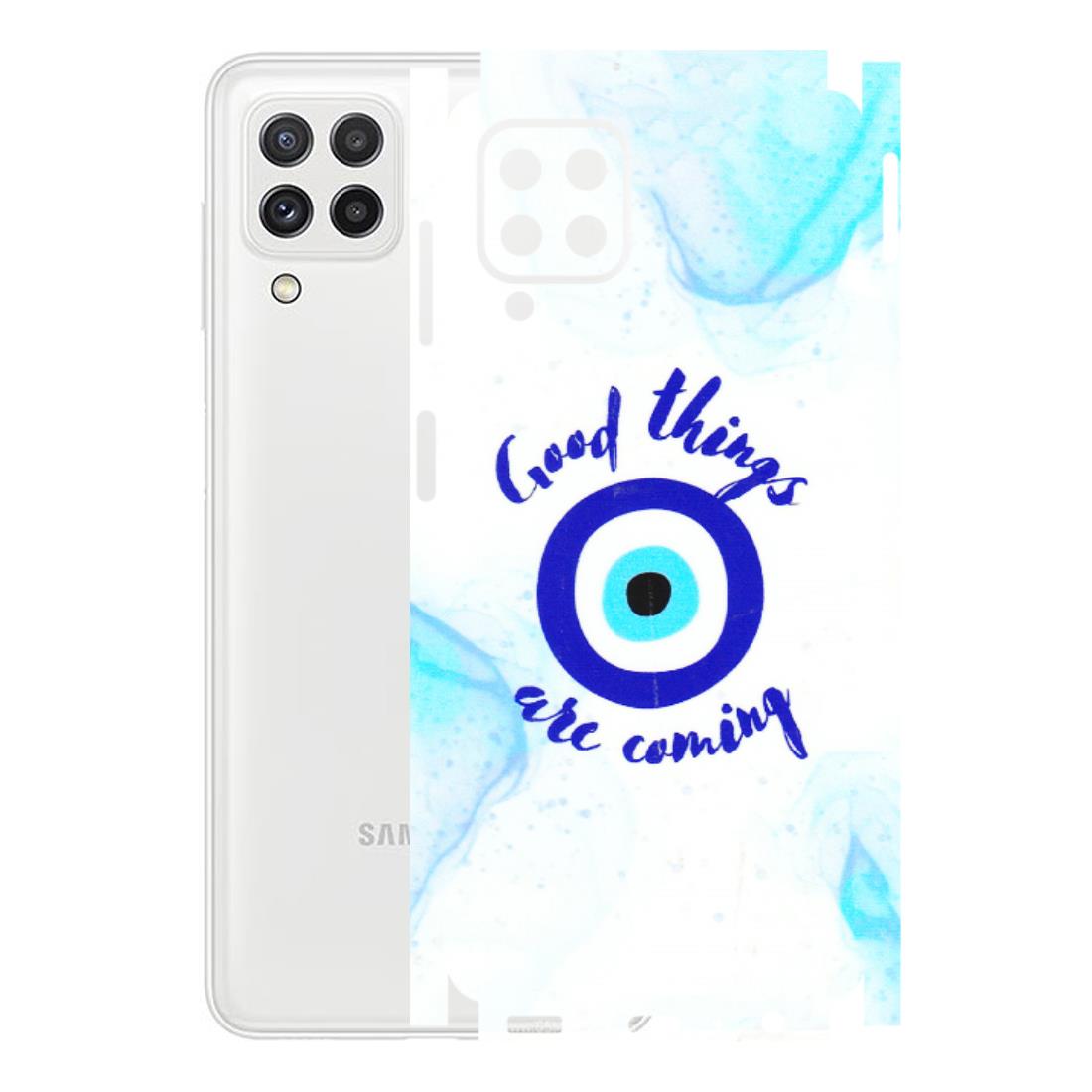 Samsung A/S Series Phone Skins (All Models) - Evil Eye Good Things Are Coming - 3D Embossed Finish (L-322) Samsung Galaxy A22