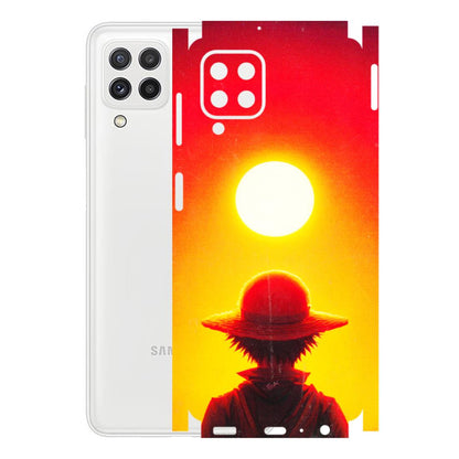 Samsung A/S Series Phone Skins (All Models) - Cool Sunset With Monkey D.Luffy Anime - 3D Embossed Finish (L-329) Samsung Galaxy A22