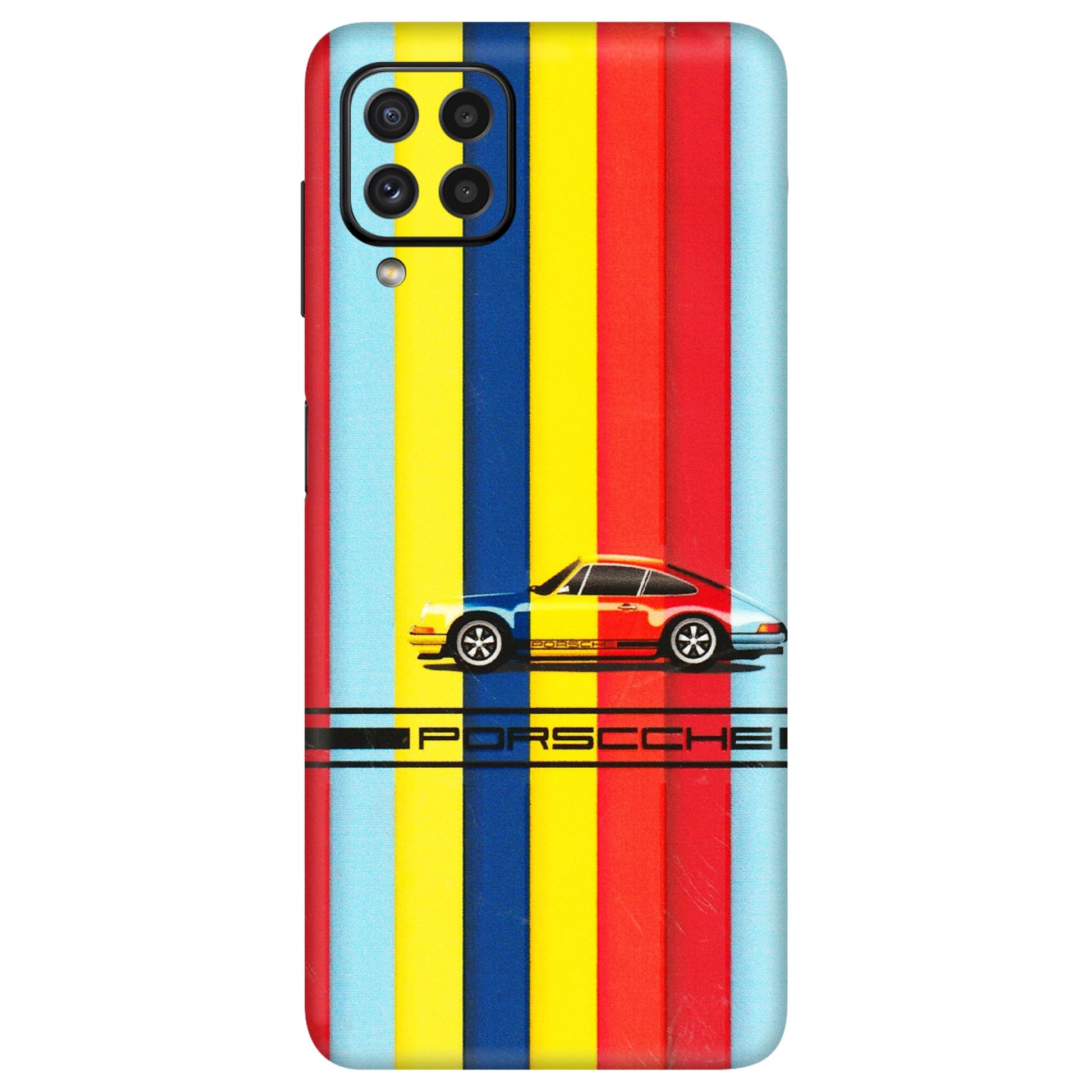 Samsung A/S Series Phone Skins (All Models) - Multicolour Porche - 3D Embossed Finish (L-39) Samsung Galaxy A22