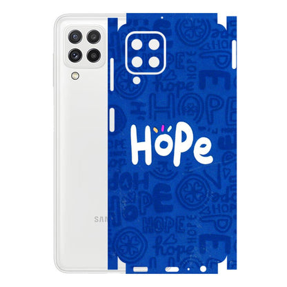 Samsung A/S Series Phone Skins (All Models) - Hope Doodles Blue - 3D Embossed Finish (L-43) Samsung Galaxy A22